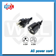 UL CUL 12 14 16 18awg 20A 250V NEMA 6-20p удлинительный шнур питания